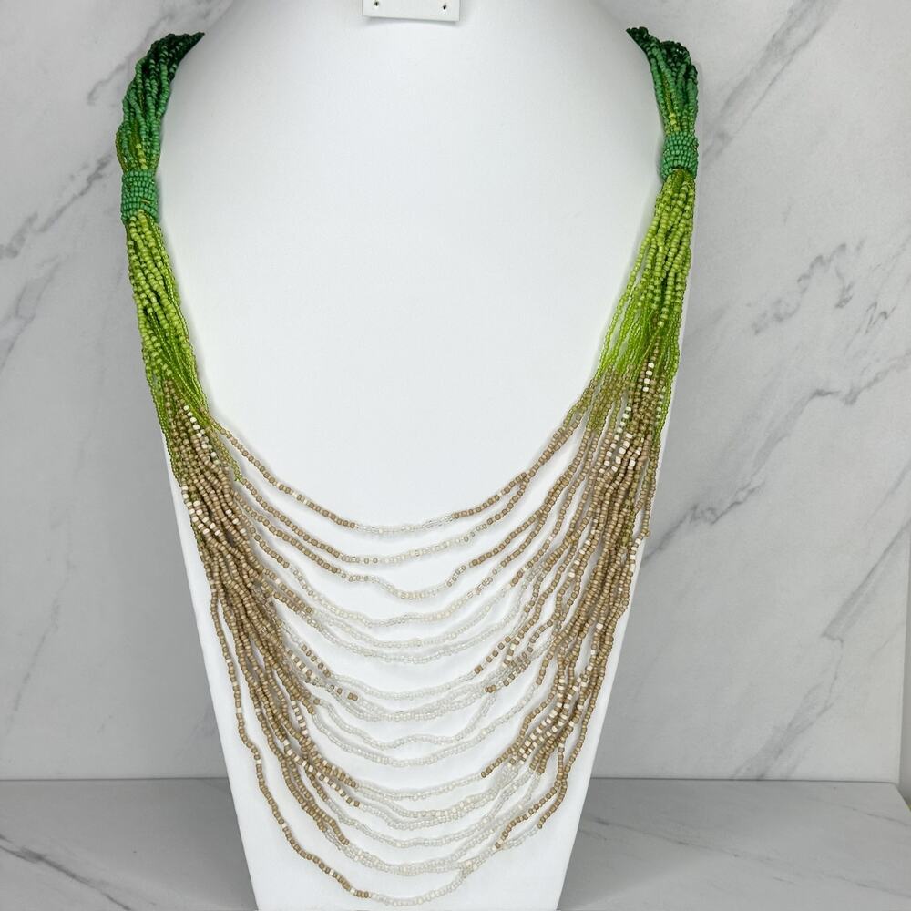 Chico's Ombre Seed Bead Multi-Strand Necklace ✨